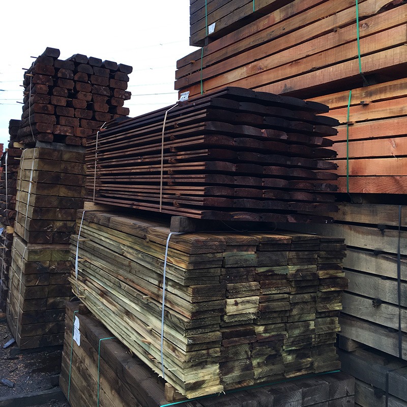 Brown Pressure Treated Softwood Log Lap Half Sleepers | Buy Railway ...