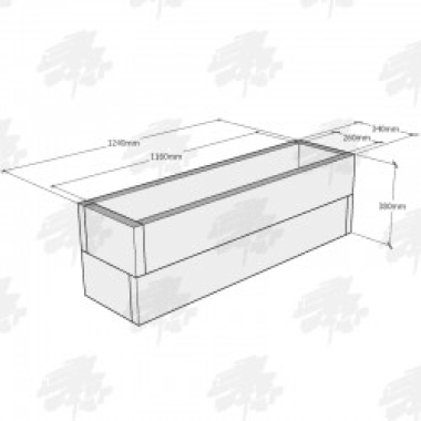 Planed FlowerBed Oak Kit - 1.2m x 0.3m